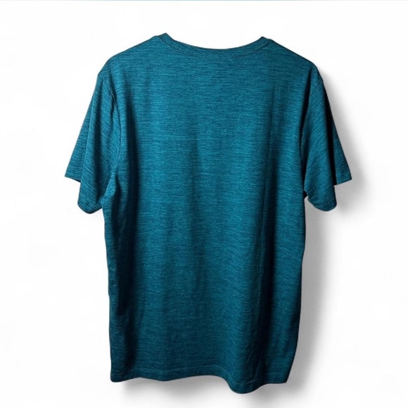 Hurley Blue Heathered Performance Tee Shirt Logo Graphic Athletic Top Size L - Picture 2 of 3